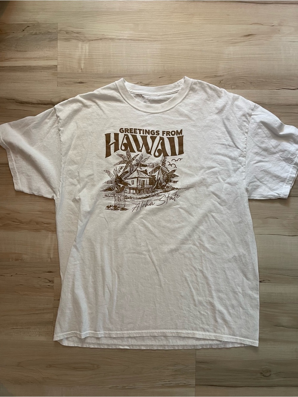 Greetings From Hawaii Graphic Tee - White